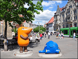 Kika Figuren am Anger in Erfurt