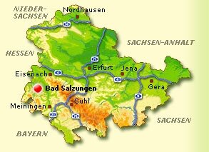 Lagekarte Bad Salzungen Lagekarte Bad Salzungen