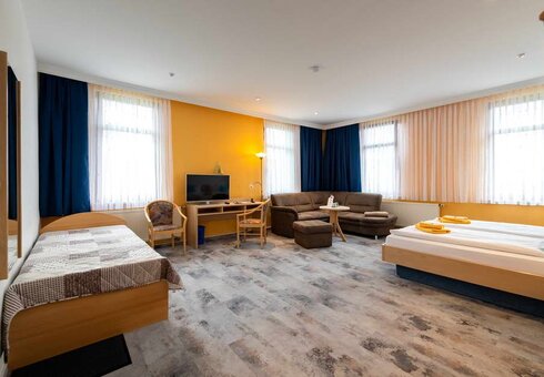 Blick in ein Gästezimmer