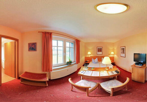 Blick in ein Gästezimmer