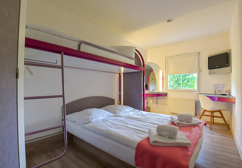 Blick in ein Gästezimmer