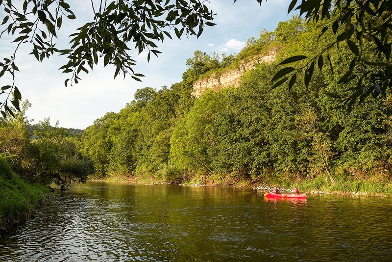 Kanu fahren auf der Werra