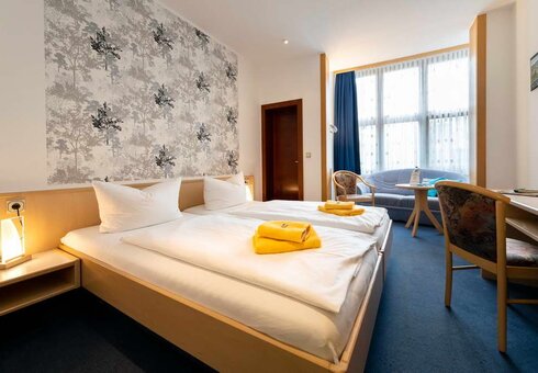 Blick in ein Gästezimmer