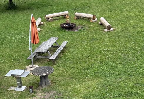 Grillecke im Garten