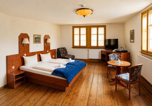 Blick in ein Gästezimmer