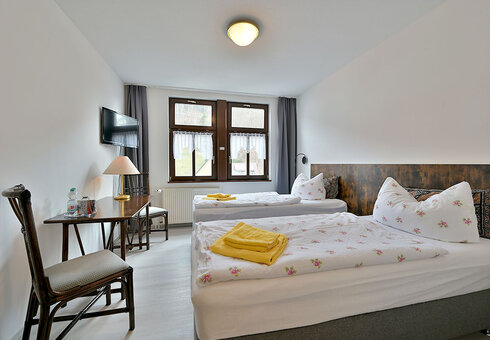 Blick in ein Gästezimmer