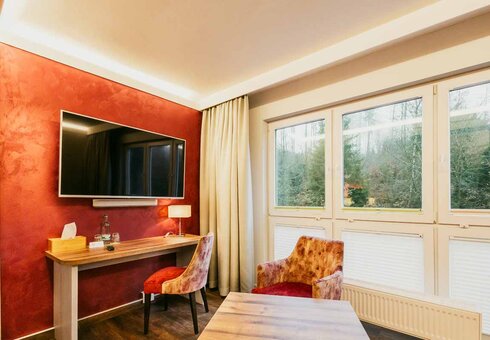 Blick in ein Gästezimmer