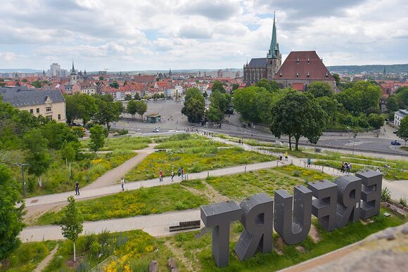 Blick vom Petersberg in Erfurt