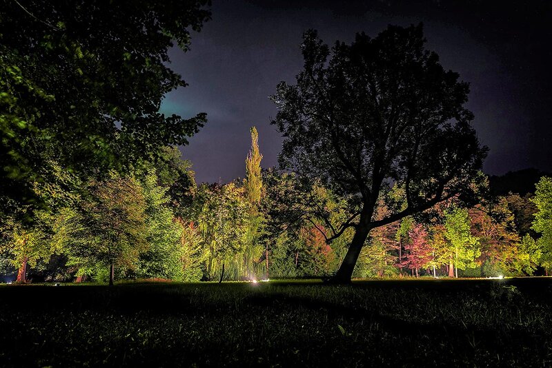 Kurpark von Bad Berka am Abend