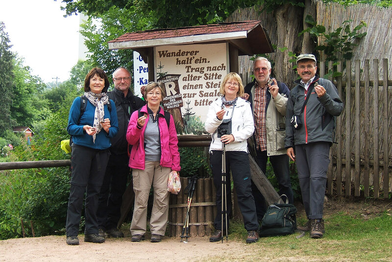 Rennsteigwanderer in Hörschel