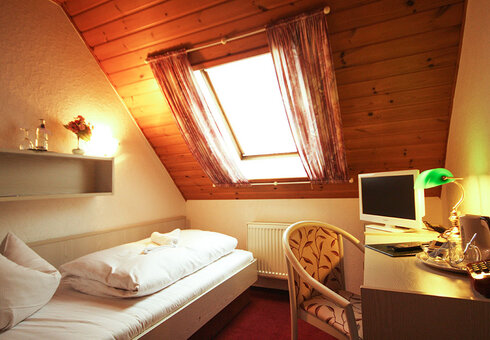 Blick in ein Gästezimmer