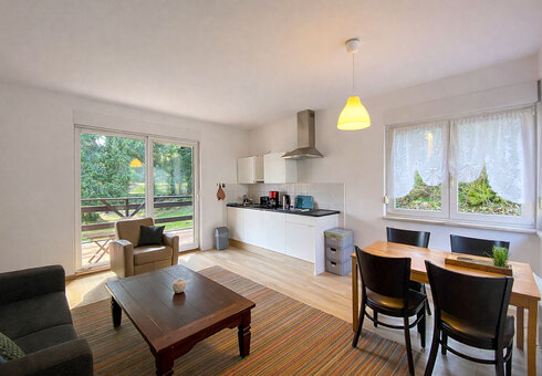 Blick in einen Bungalow