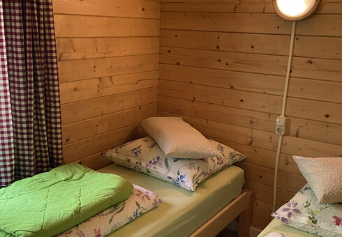 Blick in das Blockhaus