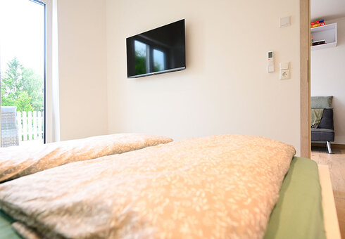 Blick in das Schlafzimmer
