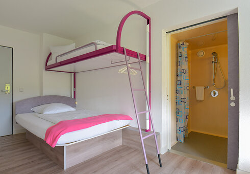 Blick in ein Gästezimmer