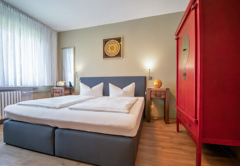 Blick in ein Doppelzimmer