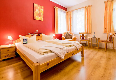 Blick in ein Gästezimmer