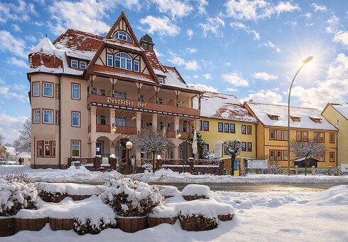 Hotel Deutscher Hof, Winteransicht