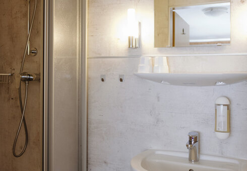 Blick in ein Gästezimmer