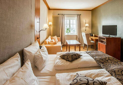Blick in ein Doppelzimmer