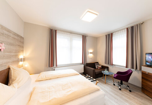 Blick in ein Gästezimmer