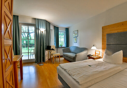 Blick in ein Gästezimmer