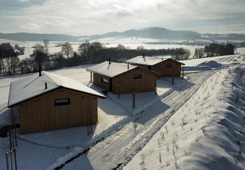 Hüttenchalets Rhön im Winter
