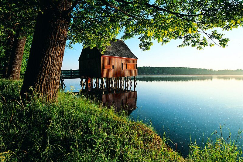 Pfahlhaus an den Plothener Teichen