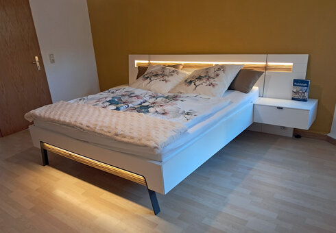 Blick in das Schlafzimmer