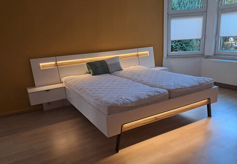 Blick in das Schlafzimmer