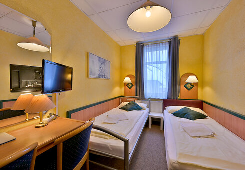 Blick in ein Doppelzimmer