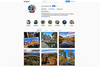 Instagram Kanal von Thüringen.info