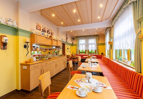 Blick in den Frühstücksraum