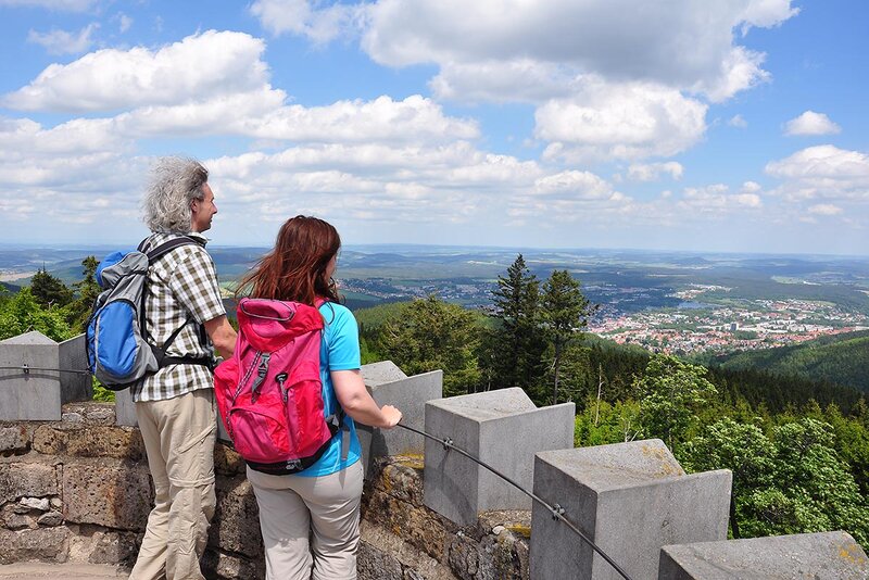 Blick vom Kickelhahn auf Ilmenau