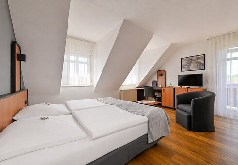 Blick in ein Gästezimmer