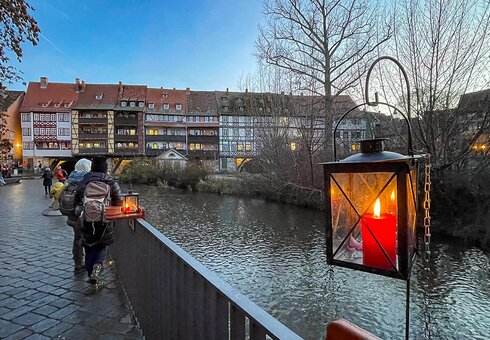 Kerze an der Krämerbrücke