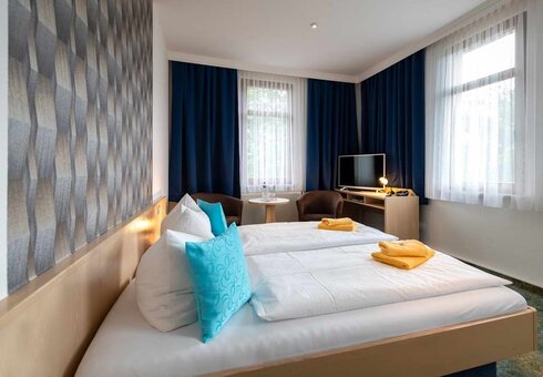 Blick in ein Gästezimmer