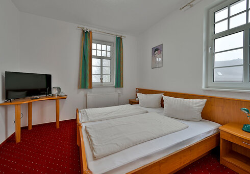 Blick in ein Gästezimmer