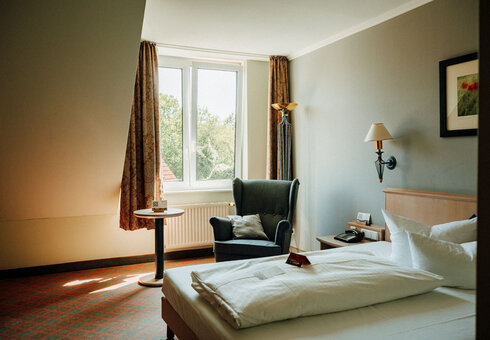 Blick in ein Gästezimmer
