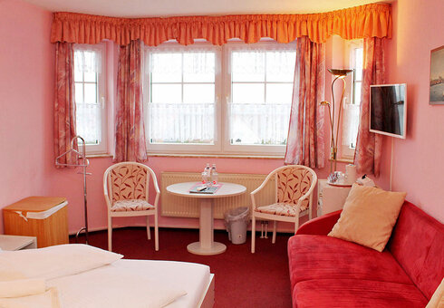 Blick in ein Gästezimmer