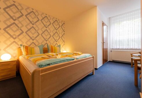 Blick in ein Gästezimmer