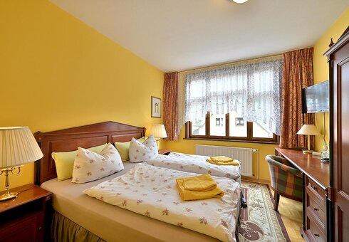 Blick in ein Gästezimmer