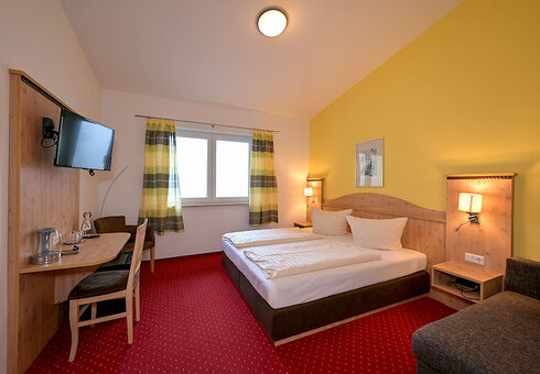 Blick in ein Gästezimmer