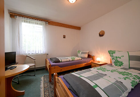 Blick in ein Gästezimmer
