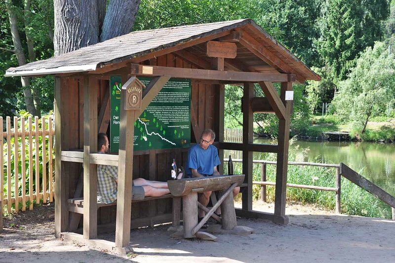 Rennsteig-Beginn an der Werra in Hörschel