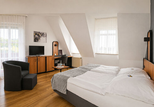 Blick in ein Gästezimmer