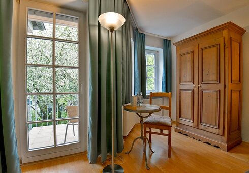 Blick in ein Gästezimmer