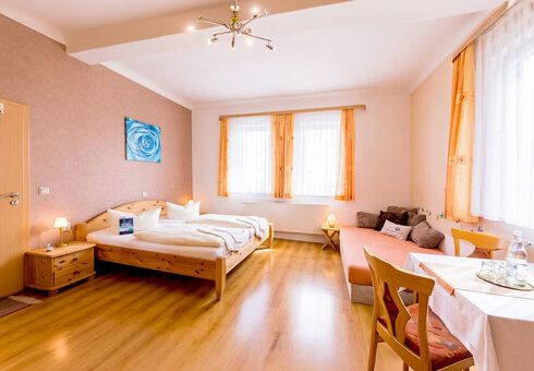 Blick in ein Gästezimmer