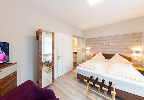 Blick in ein Gästezimmer