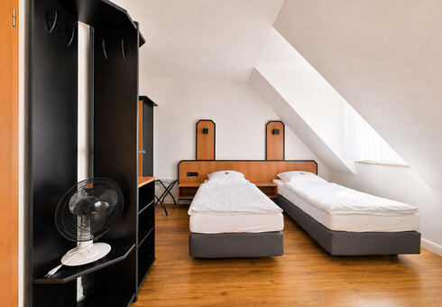 Blick in ein Gästezimmer